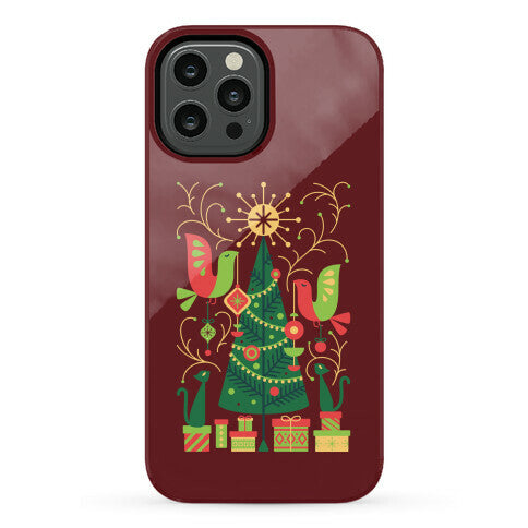 Vintage Christmas Tree Decorating Phone Case
